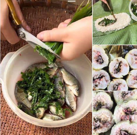 bánh chưng, bánh chưng nhân cá, đặc sản bánh chưng nhân cá chép, giới trẻ 