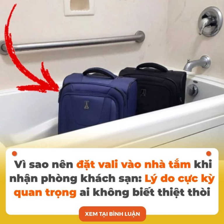 Vì sao nên đặt vali vào nhà tắm khi nhận phòng khách sạn: Lý do cực kỳ quan trọng ai không biết thiệt thòi