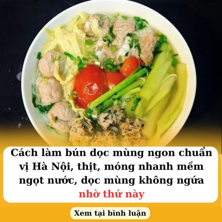 Cách làm bún dọc mùng ngon chuẩn vị Hà Nội, thịt, móng nhanh mềm ngọt nước, dọc mùng không ngứa nhờ thứ này