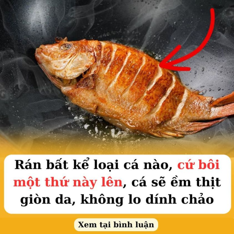 Rán bất kể loại cá nào, cứ bôi một thứ này lên, cá sẽ ềm thịt giòn da, không lo dính chảo