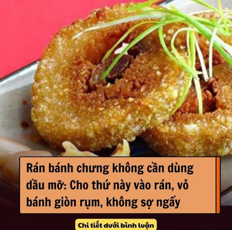 Rán bánh chưng không cần dùng dầu mỡ: Cho thứ này vào rán, vỏ bánh giòn rụm, không sợ ngấy