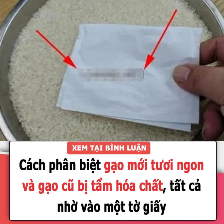 Cách phân biệt gạo mới tươi ngon và gạo cũ bị tẩm hóa chất, tất cả nhờ vào một tờ giấy