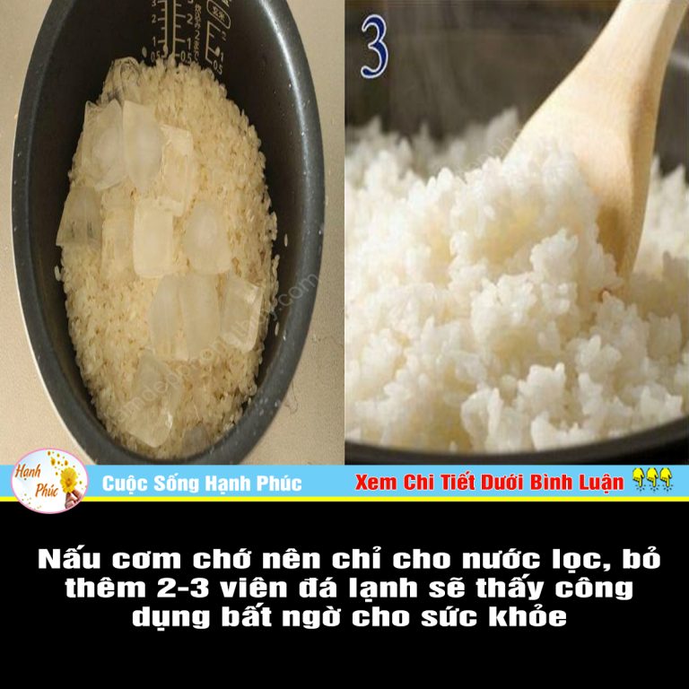 Nấu cơm chớ nên chỉ cho nước lọc, bỏ thêm 2-3 viên đá lạnh sẽ thấy công dụng bất ngờ cho sức khỏe