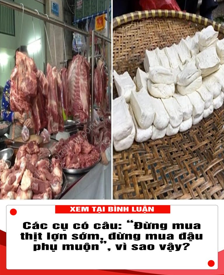 Các cụ có câu: “Đừng mua thịt lợn sớm, đừng mua đậu phụ muộn”, vì sao vậy?